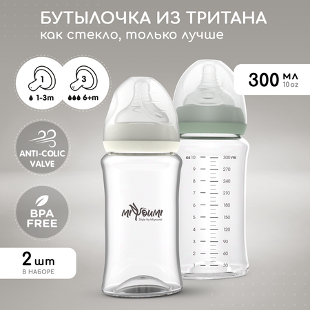 Бутылочка Miyoumi Anti-Colic 300 мл 2 шт.