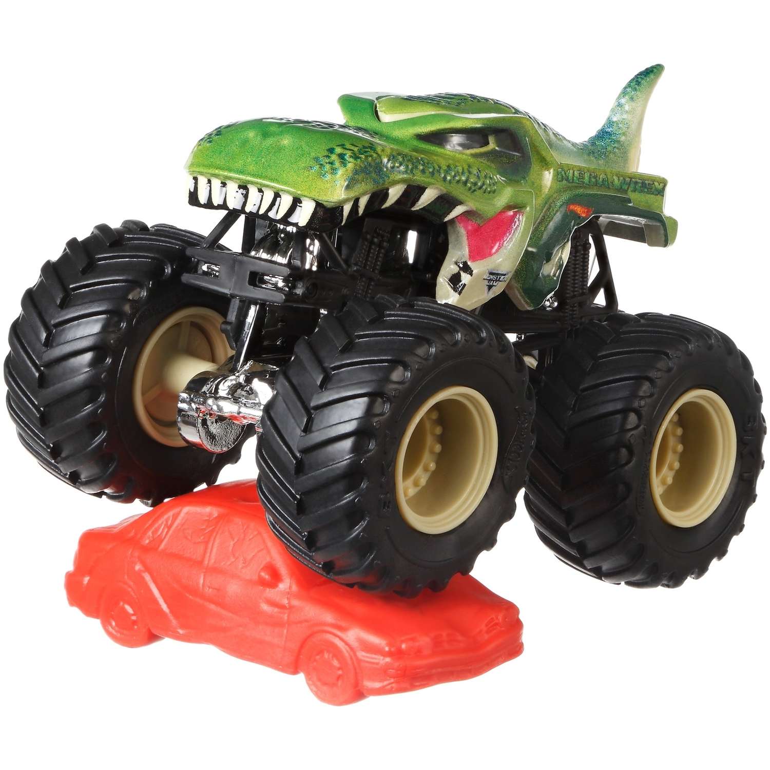 Машина Hot Wheels Monster Jam 1:64 Creatures Мега Рекс FLX28 21572 - фото 4