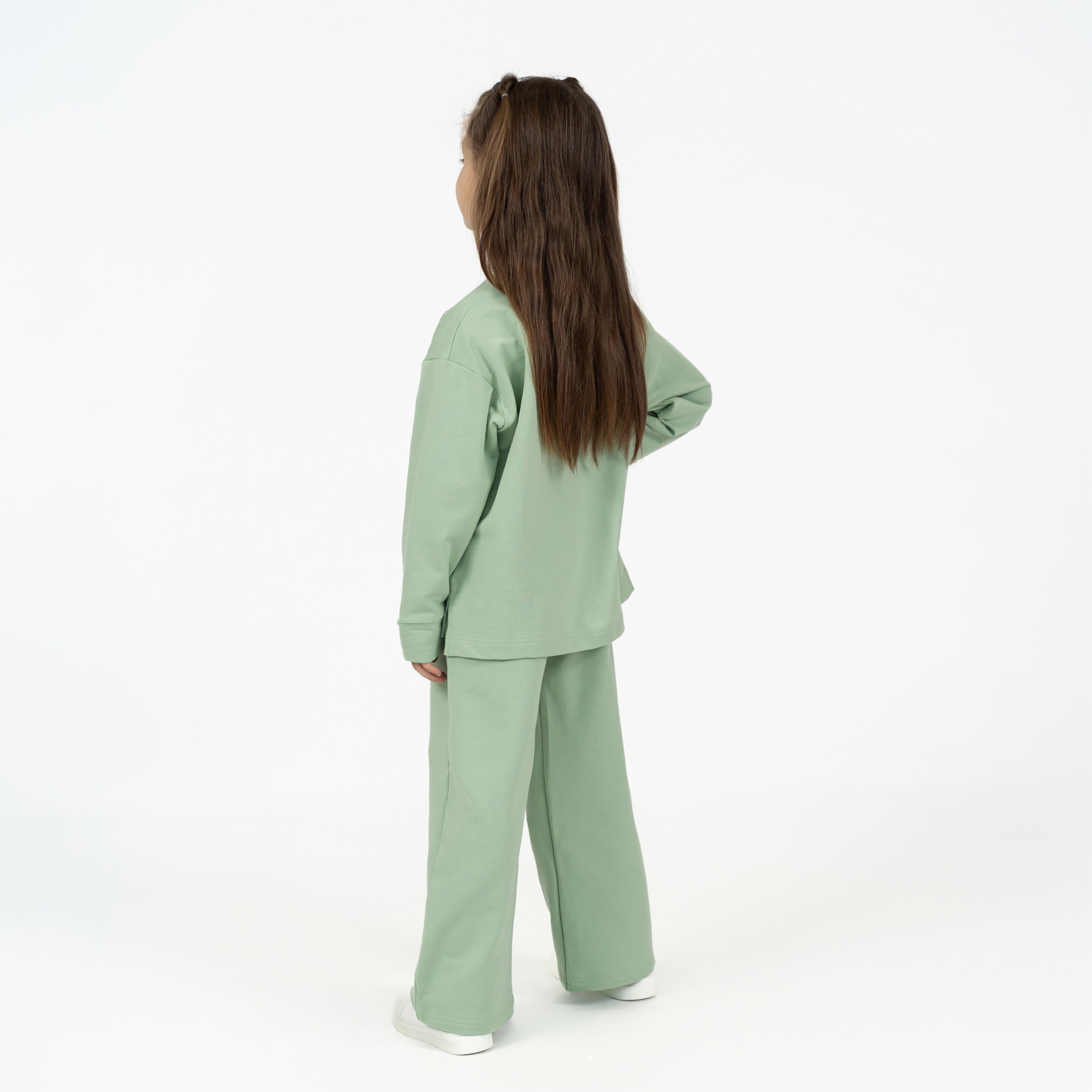 Свитшот и брюки Утенок 7065-зеленый дым - фото 7