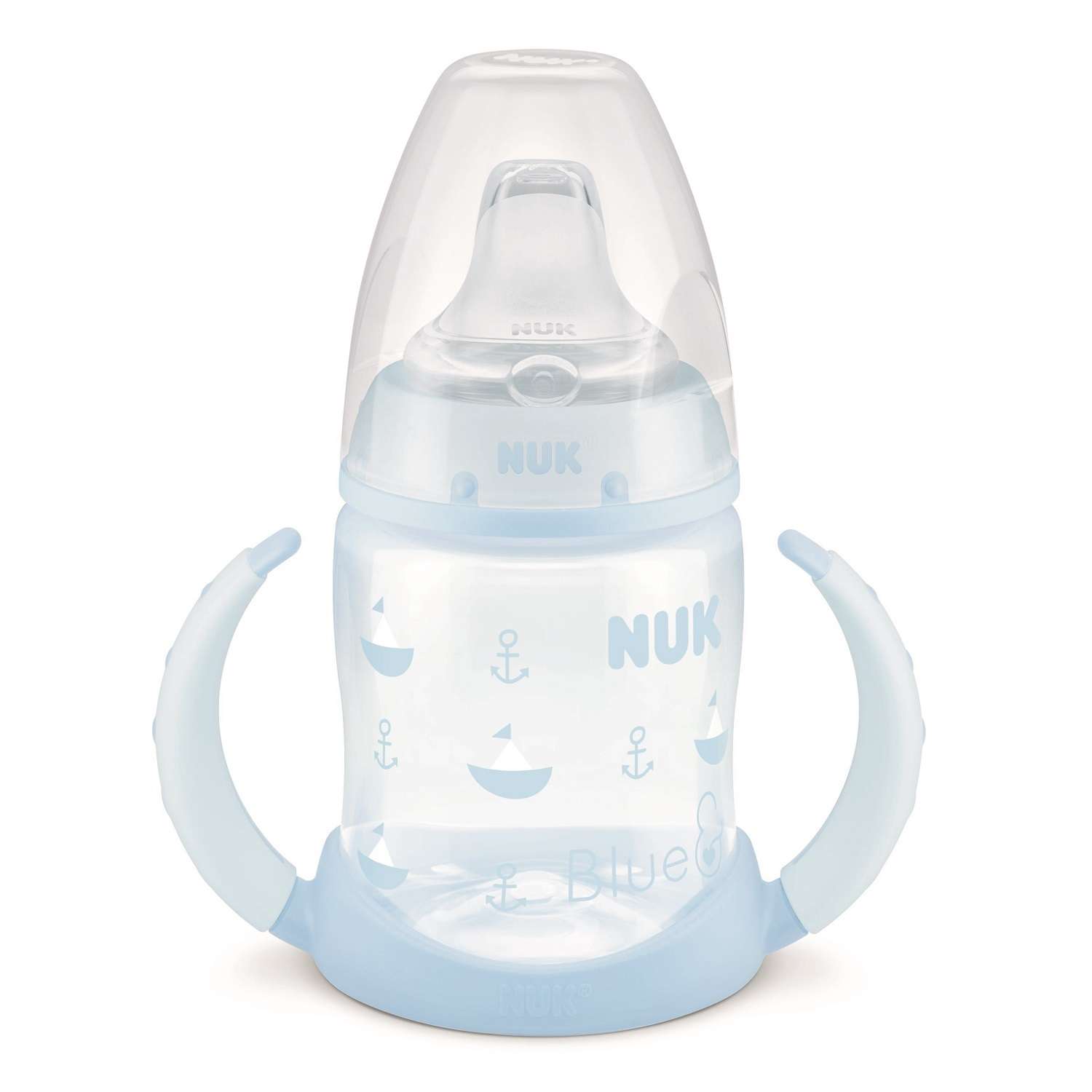 Бутылочка Nuk First Choice Baby Blue с ручками 150мл с 6месяцев 10743821 - фото 1