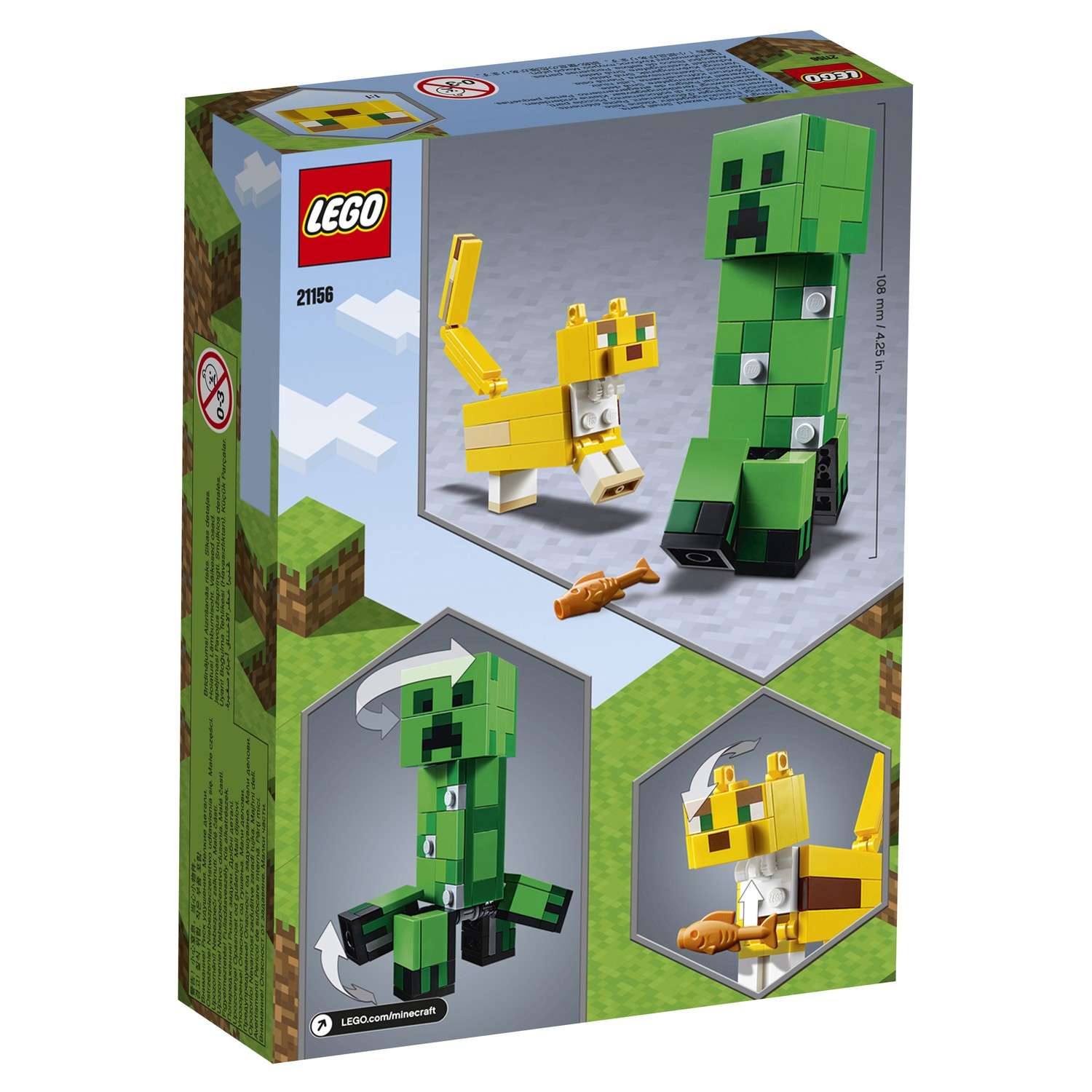 Конструктор LEGO Minecraft Крипер и Оцелот большой 21156 - фото 3
