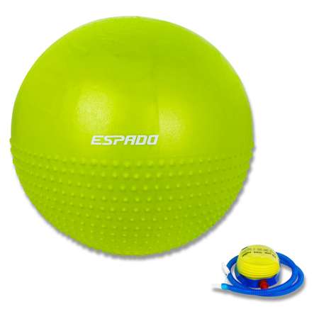 Мяч гимнастический Espado полумассажный 55см антивзрыв зеленый ES3224