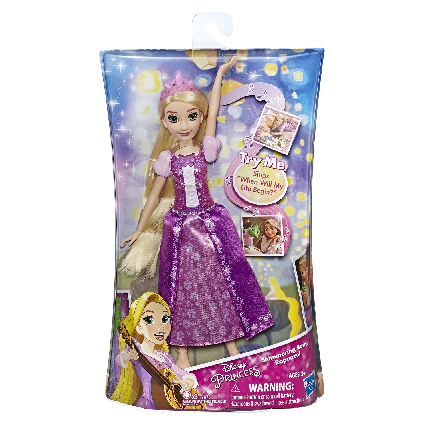 Кукла Disney Princess Hasbro Рапунцель поющая E3149EU4 купить по цене 799 ₽  в интернет-магазине Детский мир