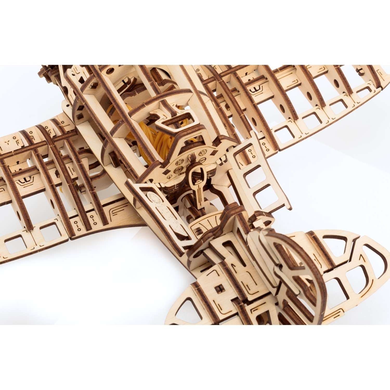 Деревянный конструктор Eco Wood Art Самолет с мотором - фото 10