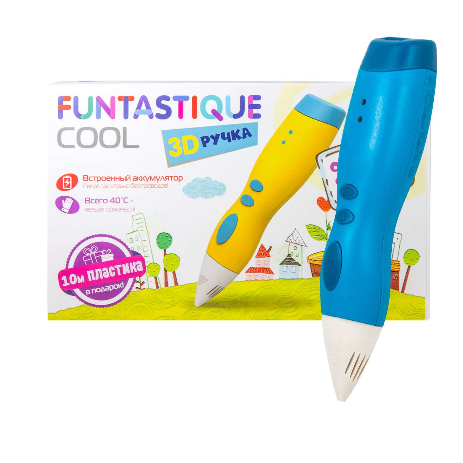 3D ручка FUNTASTIQUE cool голубой - фото 1