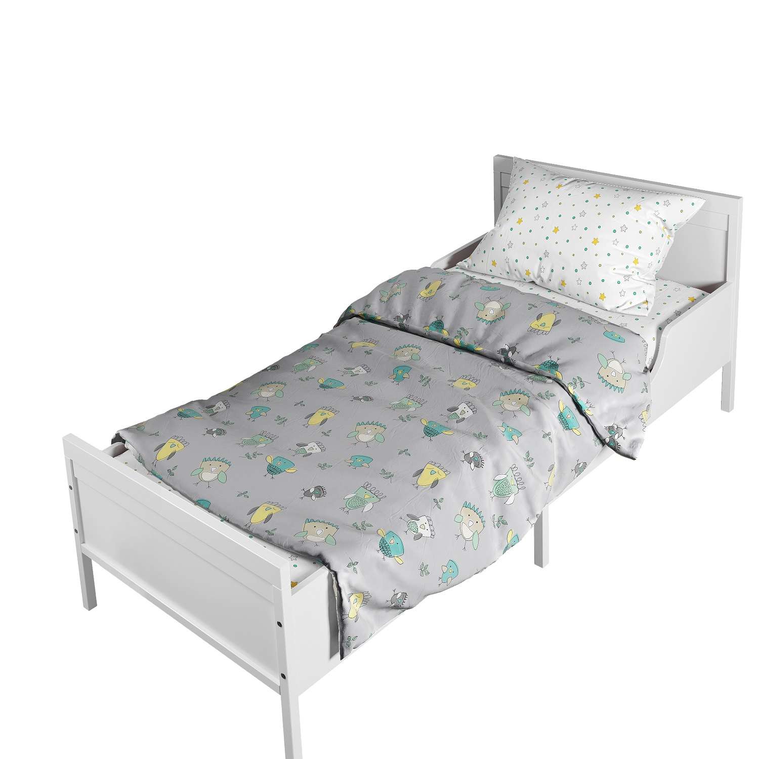 Комплект постельного белья Стрекоза Цыпа в кроватку 160*80 см с простыней на резинке 3 предмета - фото 1
