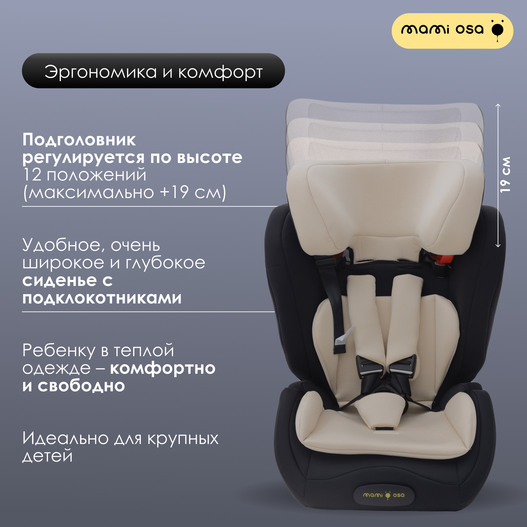 Автокресло Mamiosa Zaragoza Isofix 1/2/3 (9-36 кг) - фото 2