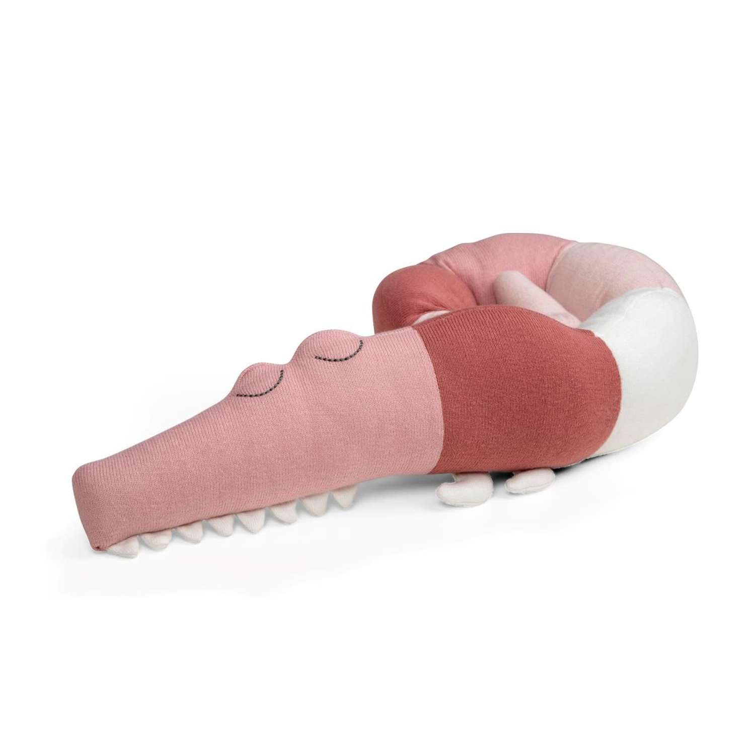 Игрушка-подушка Sebra Крокодил розовый мини - фото 1