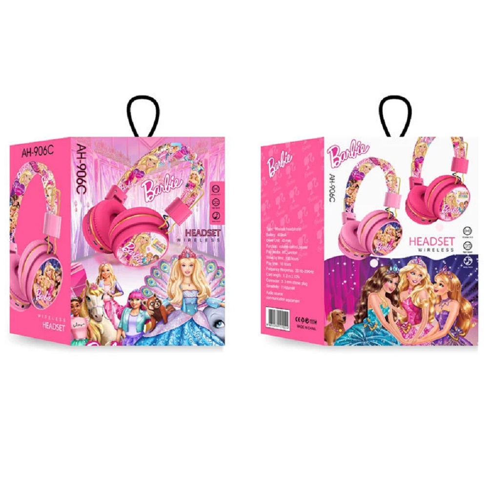 Наушники Bluetooth Барби CASTLELADY беспроводные Barbie AH-906C - фото 3