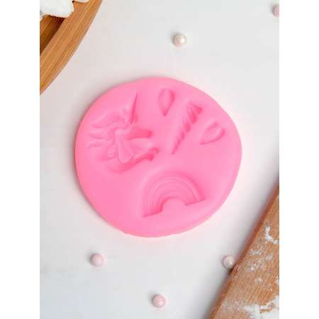 Молд силиконовый Арт Узор для работы с полимерной глиной свечей мылом смолой гипсом Радужный единорог