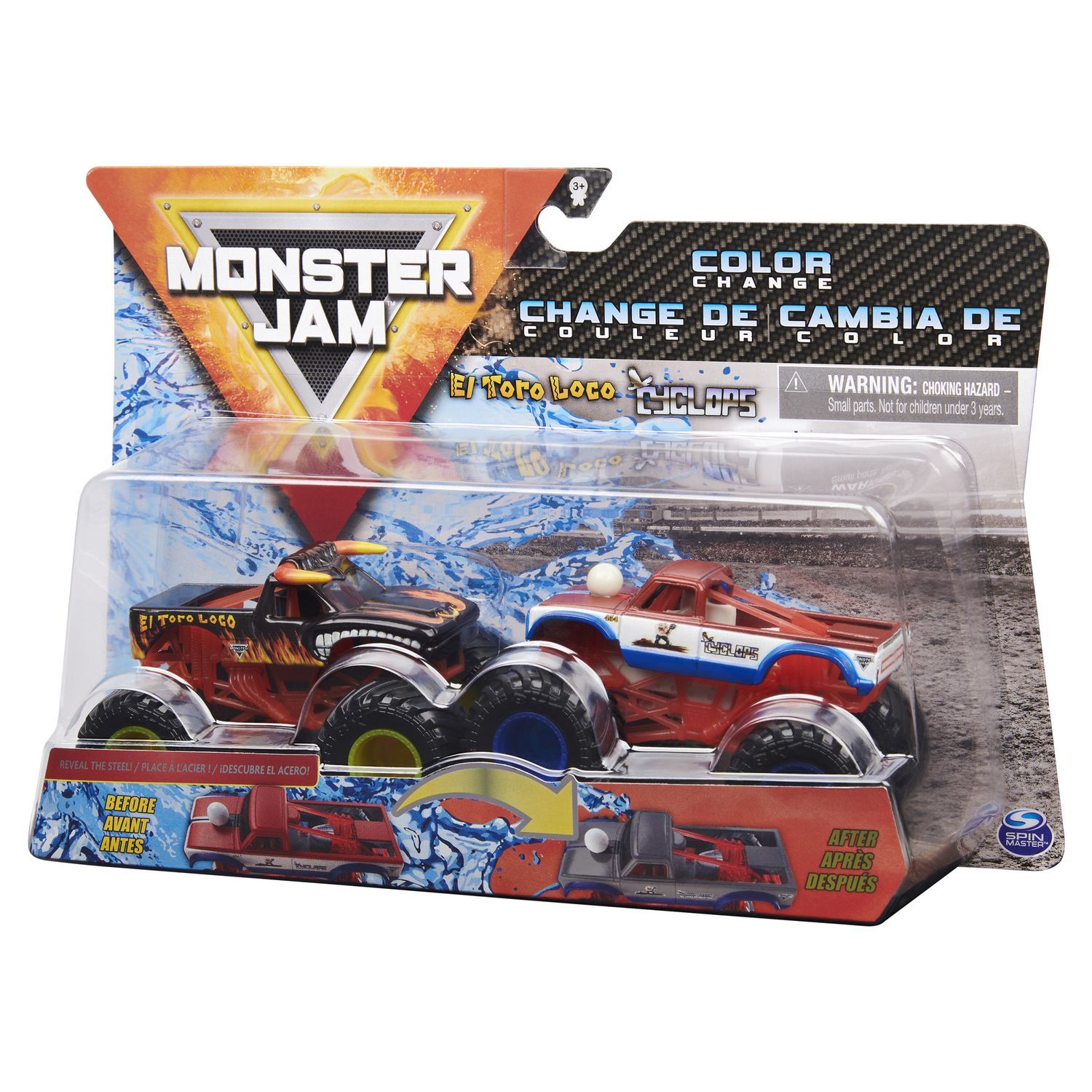 Машинка Monster Jam 1:64 2шт El Toro Loco vs Cyclops6044943/20124307 6044943 - фото 3