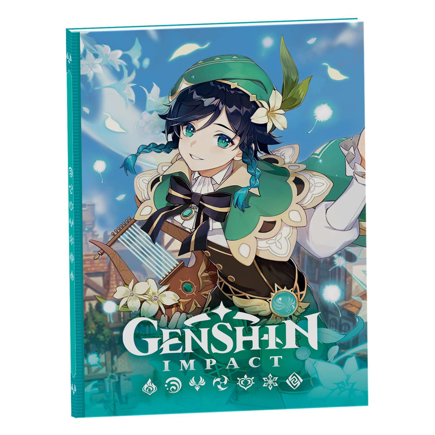 Книга Genshin Impact на каждый день с наклейками Зеленый - фото 1