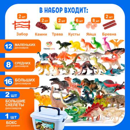 Фигурки динозавров TrendToys динозавры игрушки в боксе