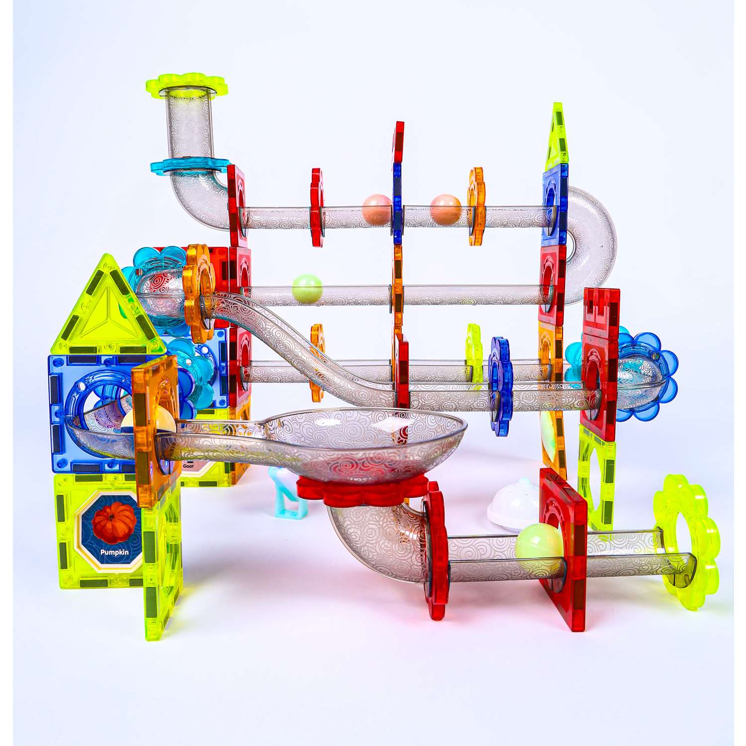 Магнитный конструктор Play Cool детский светящийся развивающий из 120 деталей - фото 11