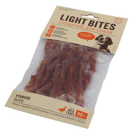 Лакомства для собак Light Bites 90г Утиное филе 90г PM006 LIGHT BITES