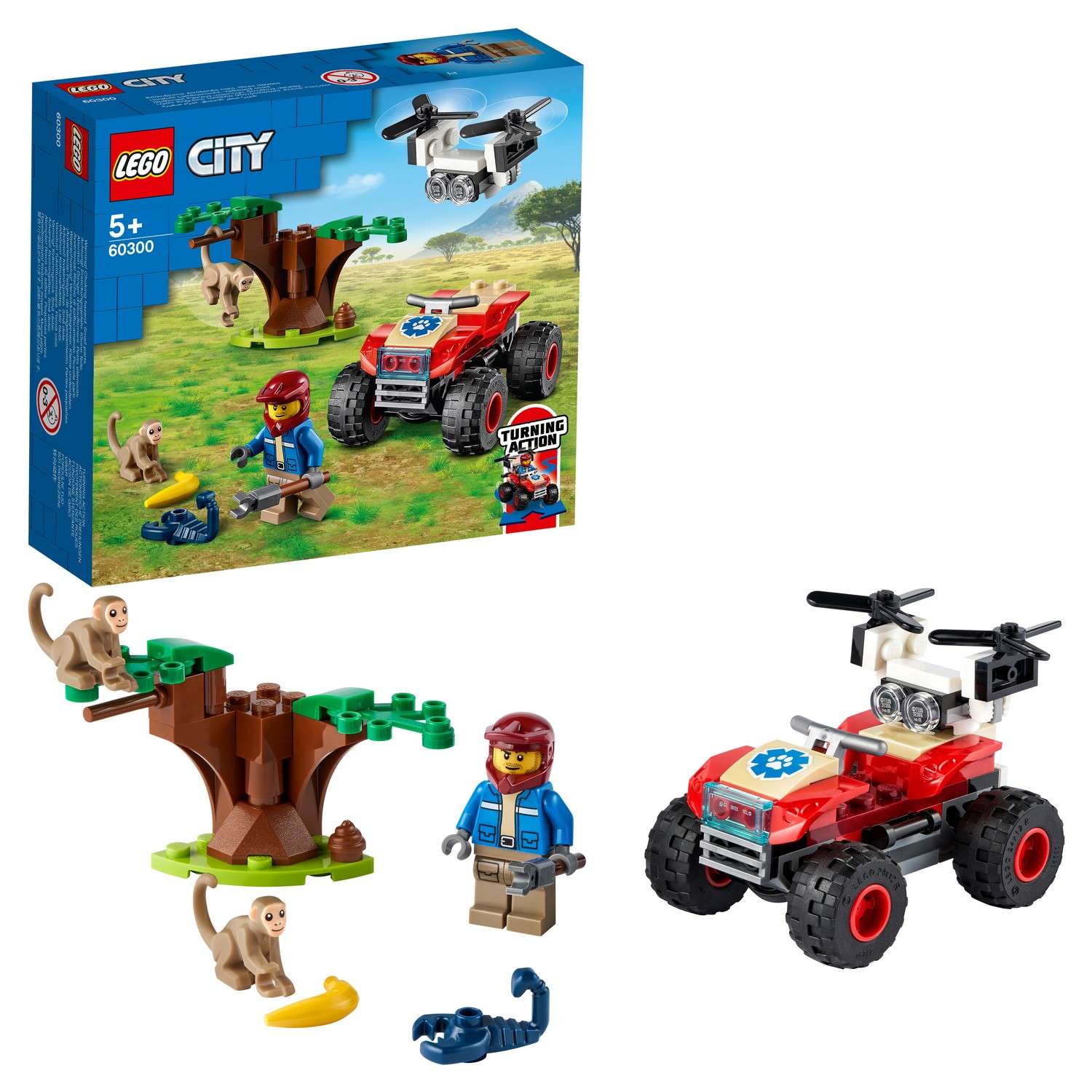 Конструктор LEGO City Wildlife Спасательный вездеход для зверей 60300 - фото 1