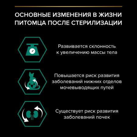 Сухой корм для кошек PRO PLAN Sterilised 0.2 кг индейка (для стерилизованных и кастрированных, полнорационный)