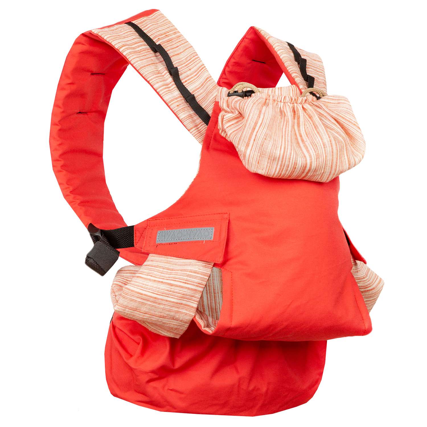 Слинг-рюкзак Чудо-чадо переноска для детей Бебимобиль Позитив коралловый - фото 1