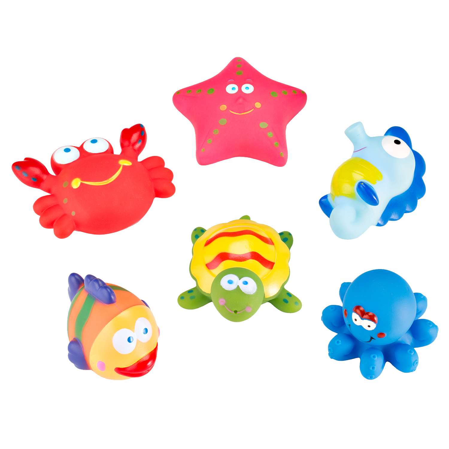 Игрушки для ванной ROXY-KIDS для детей Морские обитатели 6 шт - фото 9