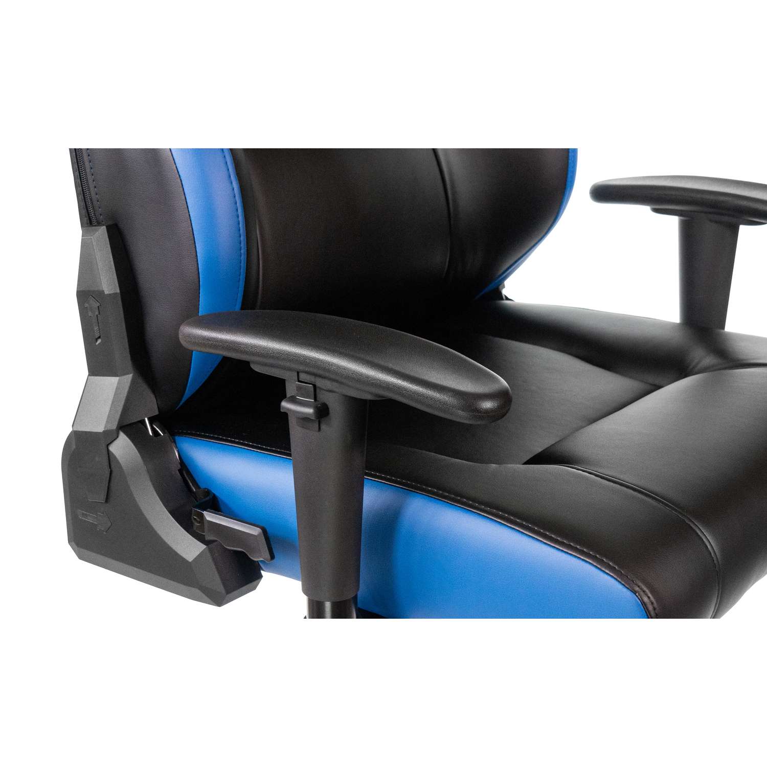 Кресло компьютерное VMMGAME UNIT UPGRADE с регулируемой спинкой кожа черно-синий - фото 9
