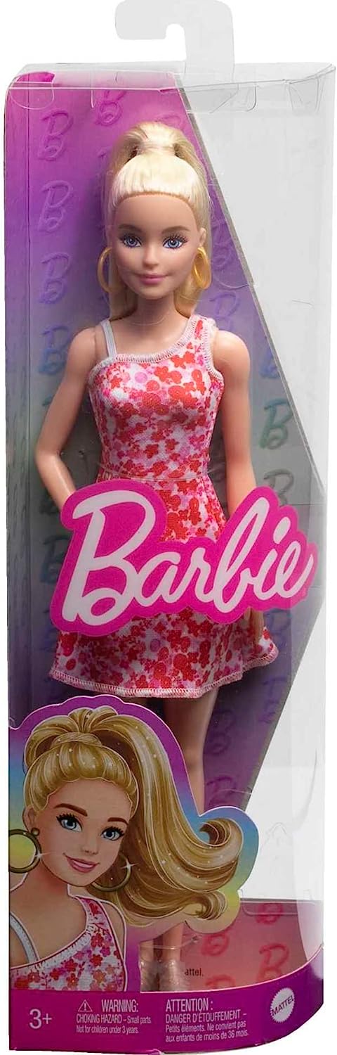 Кукла Barbie Fashionistas со светлым хвостиком и цветочным платьем HJT02 HJT02 - фото 4