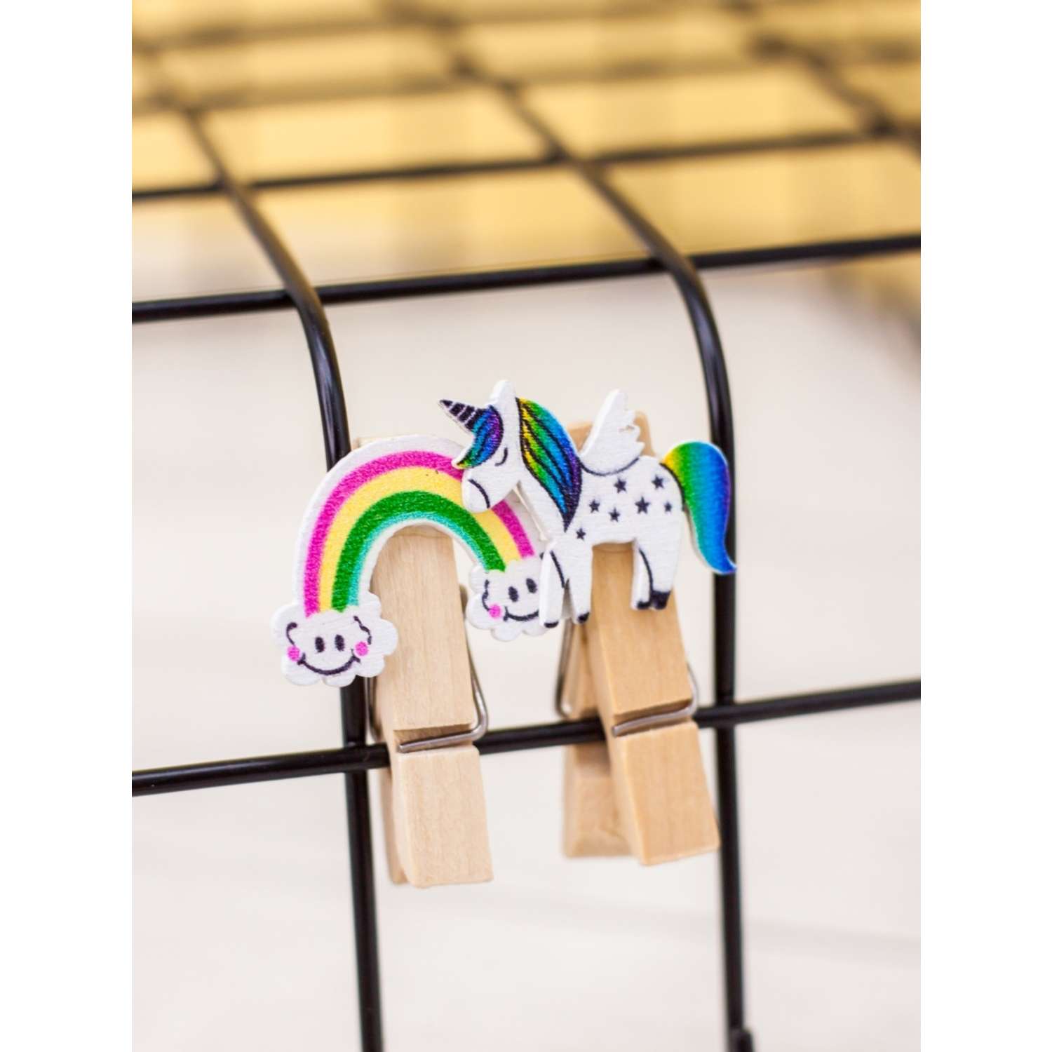 Прищепки декоративные iLikeGift Rainbow Unicorn 10шт - фото 2