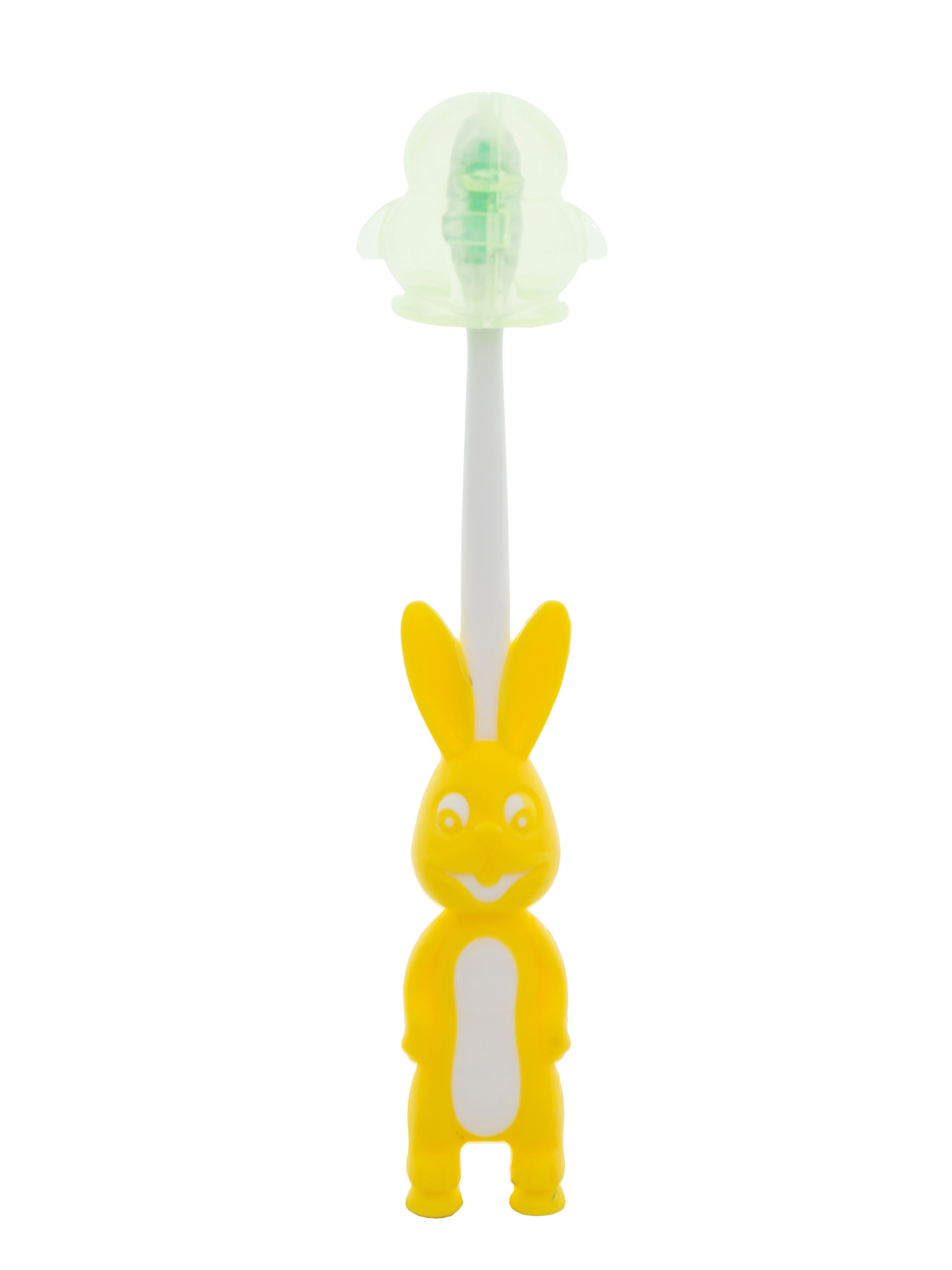 Зубные щетки детские Hi Dent Bunny мягкая с колпачком 7-10лет желтая 2шт - фото 3