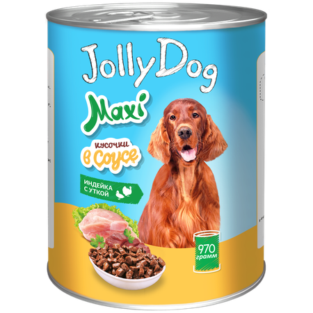 Корм влажный Зоогурман для собак Jolly Dog Индейка с уткой 970 гр х 6 шт.