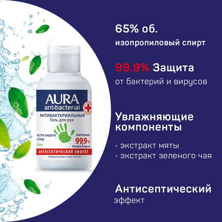 Гель для рук AURA Antibacterial Fresh 50мл