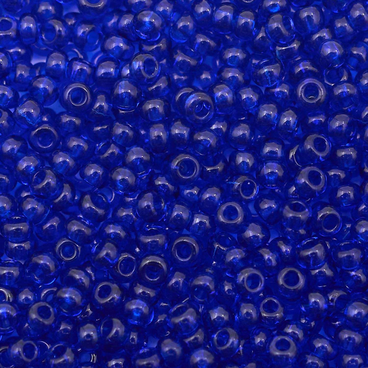 Бисер Preciosa чешский прозрачный 10/0 50 г Прециоза 30100 синий - фото 3