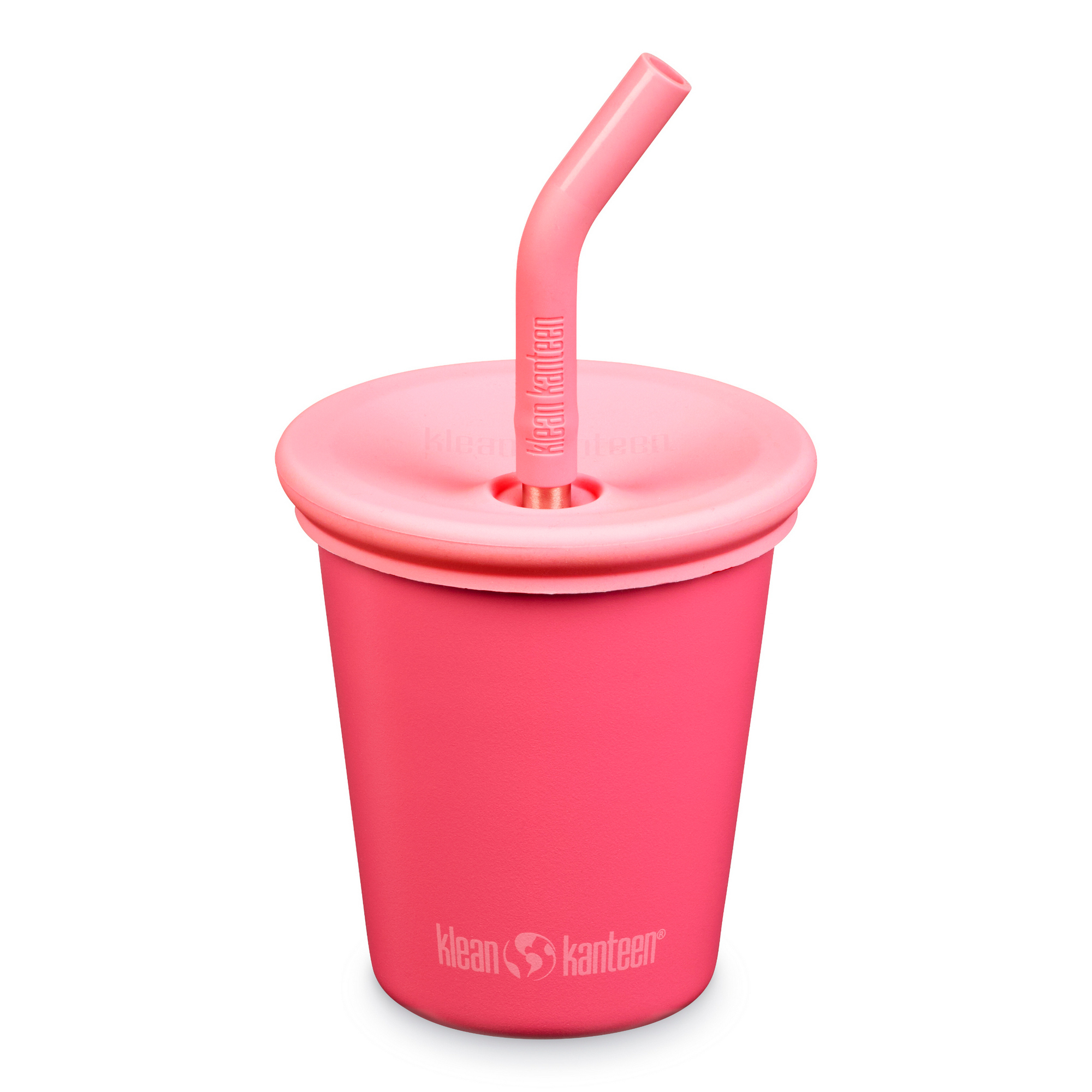 Стакан Klean Kanteen детский одностенный Kid Cup Straw Lid 10oz Rouge Red с трубочкой 296 мл - фото 1