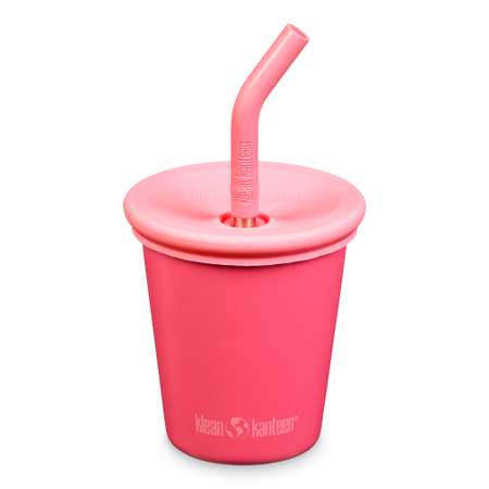 Стакан Klean Kanteen детский одностенный Kid Cup Straw Lid 10oz Rouge Red с трубочкой 296 мл