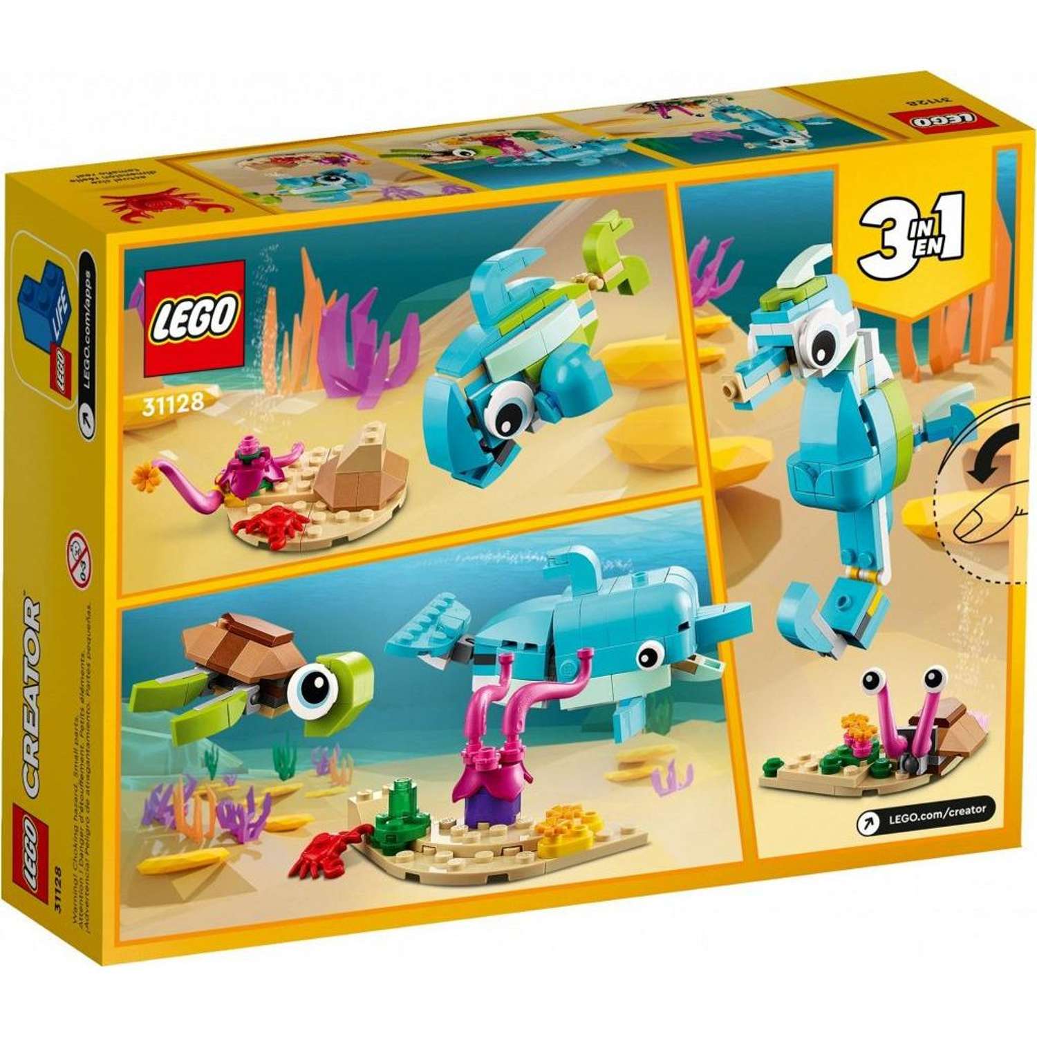 Конструктор LEGO Creator Дельфин и черепаха 31128 - фото 7