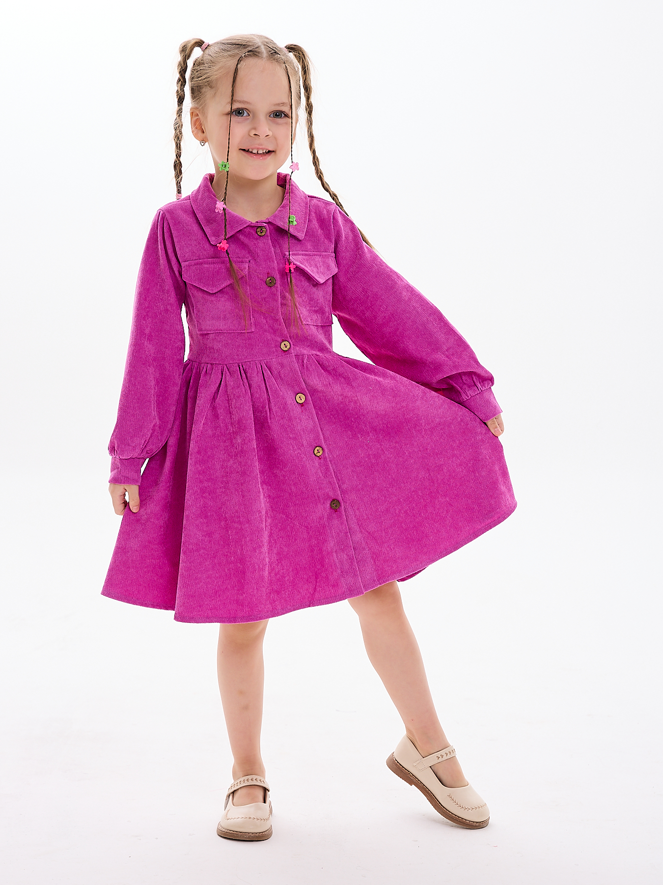 Платье Mil Art kids 1902201545DRESS-WELVET2-PURPLE - фото 1