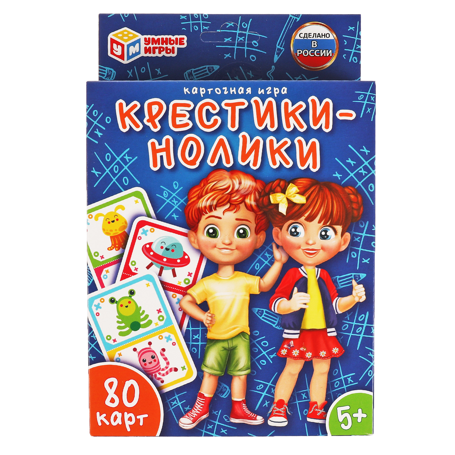 Развивающие карточки Умные игры Крестики-нолики 80 карточек - фото 1