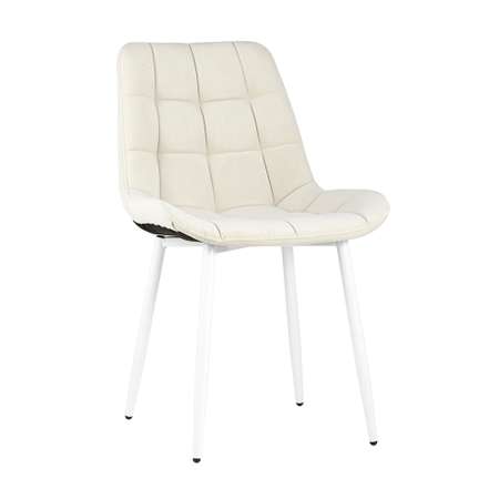 Комплект стульев Stool Group для кухни 4 шт Флекс светло-бежевый белые ножки