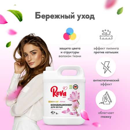 Кондиционер ополаскиватель Reva Care 5 л 167 стирок Aroma Lux Лотос гипоаллергенный