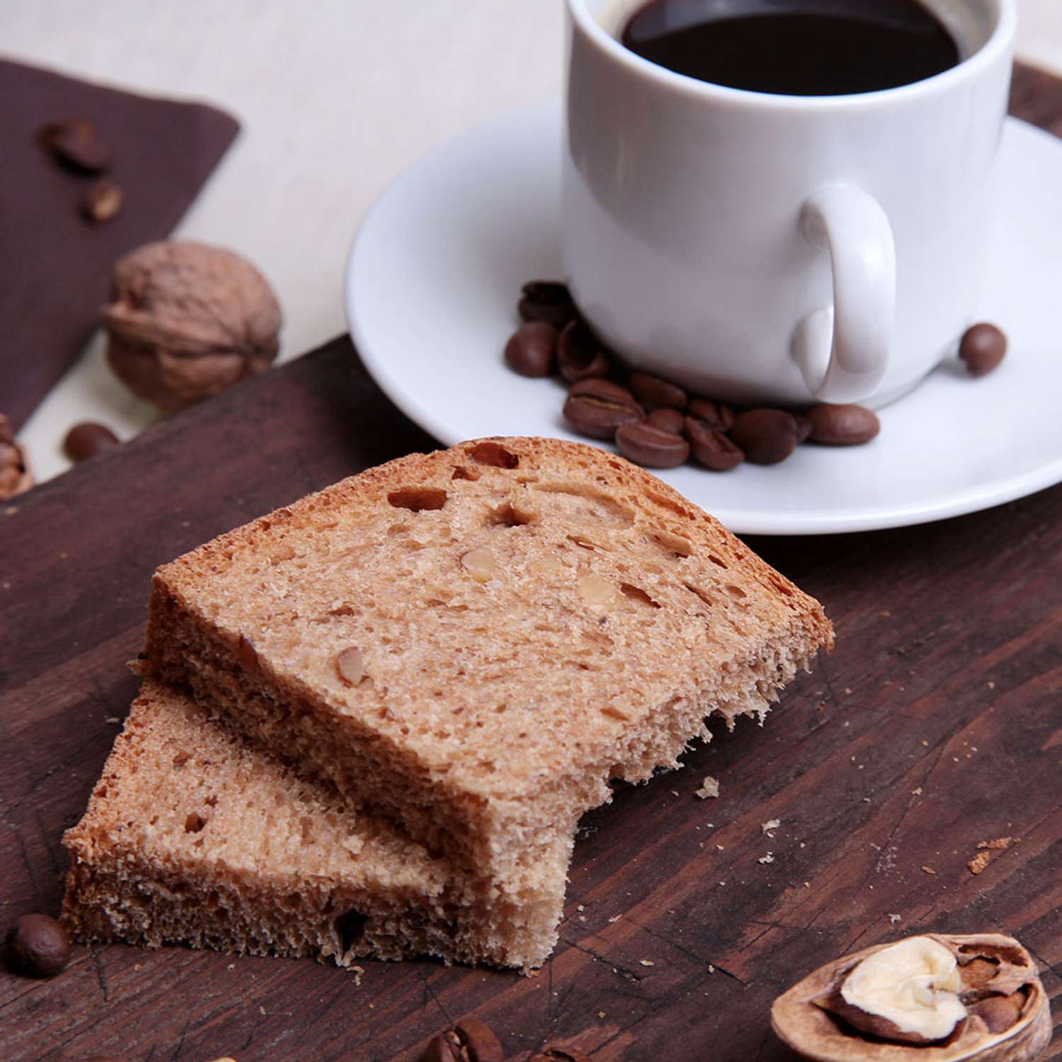 Кофейно-ванильный хлеб С. Пудовъ С орехами 500 г - фото 3