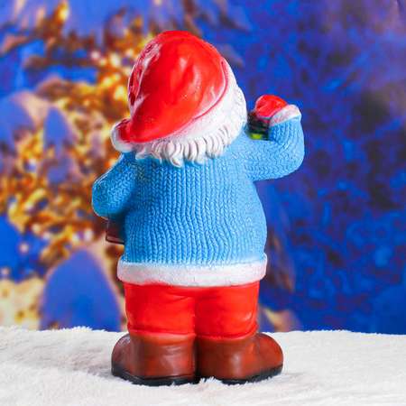 Статуэтка Хорошие сувениры «Дед мороз с фонариком» с блестками 48см