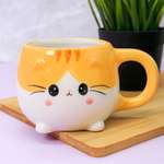 Кружка керамическая iLikeGift Cat orange