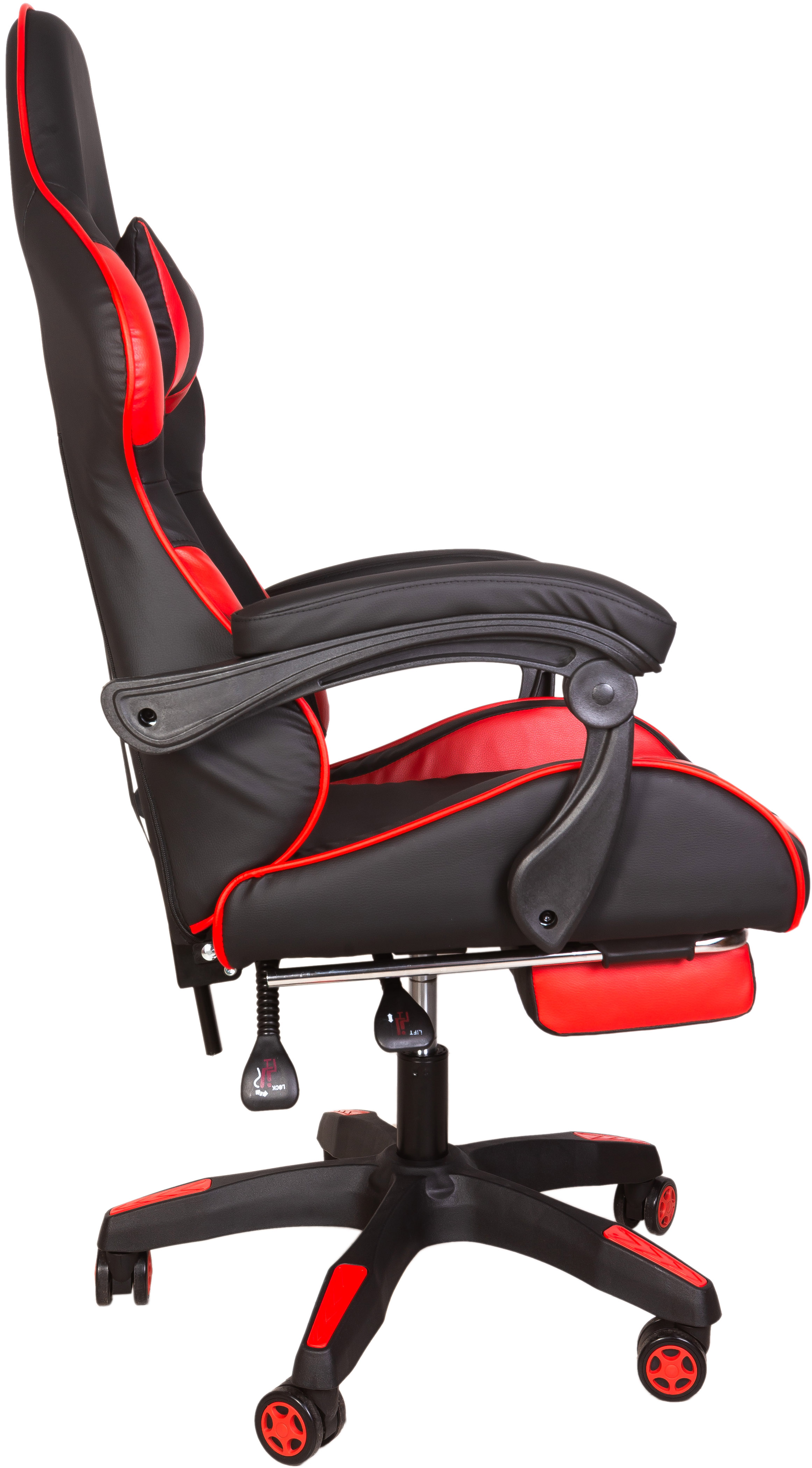 Компьютерное кресло GRAMBER чёрно-красный экокожа - фото 5