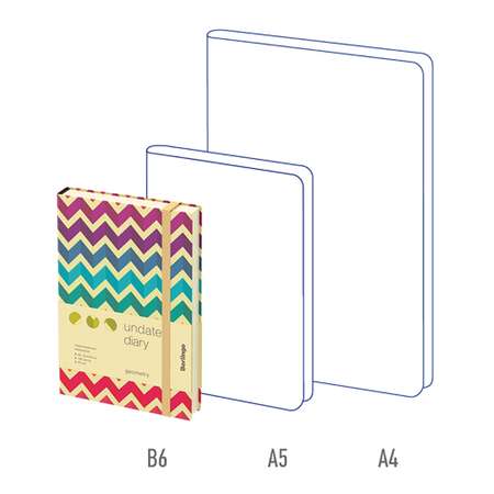 Ежедневник Berlingo недатированный В6 136 листов Geometry кожзам с рисунком