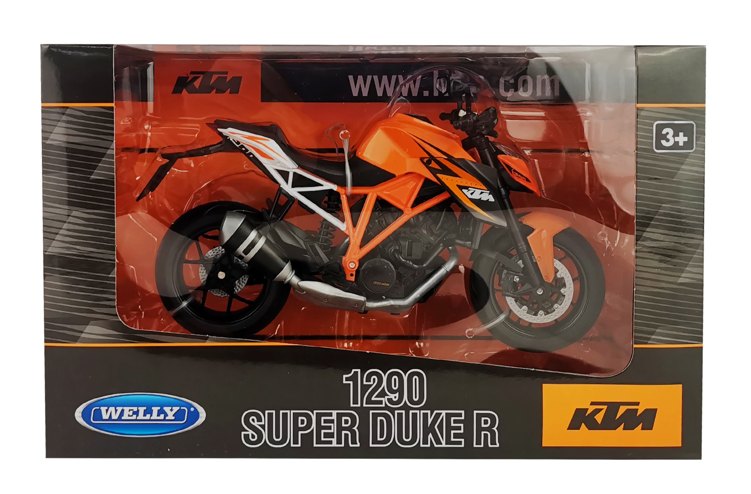 Мотоцикл WELLY 1:10 KTM 1290 Super duke R оранжевый купить по цене 3499 ₽ в  интернет-магазине Детский мир