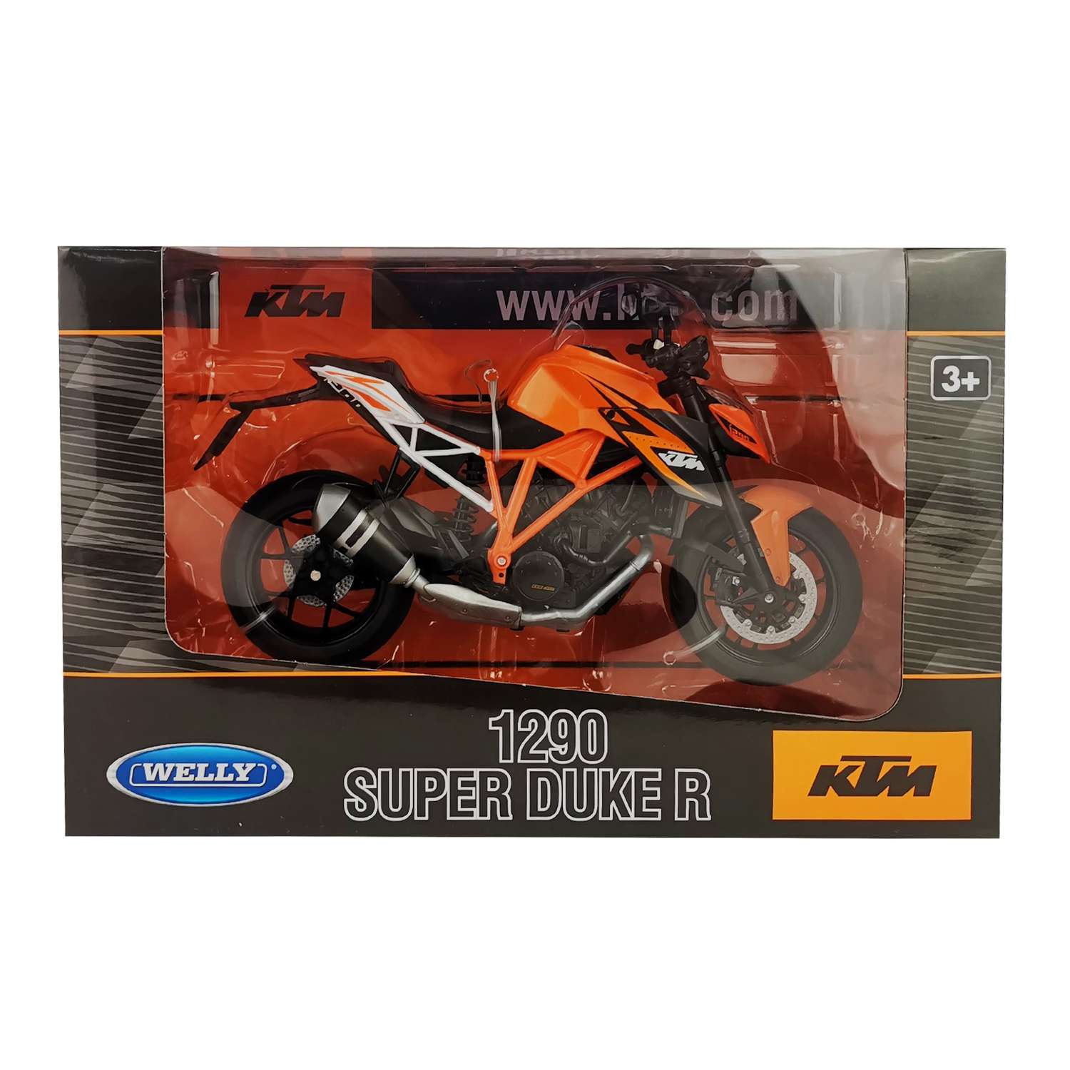 Мотоцикл WELLY 1:10 KTM 1290 Super duke R оранжевый 62809W - фото 2