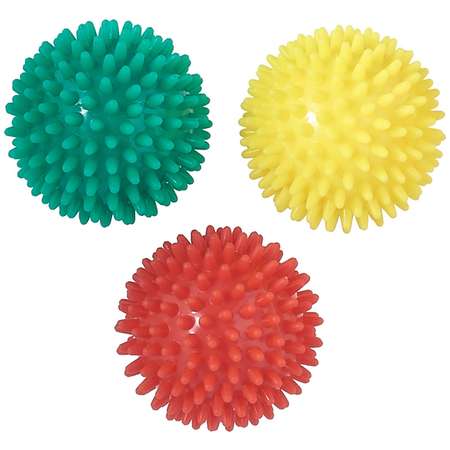 Мяч массажный KINERAPY 3 шт 6 см красный желтый и зеленый