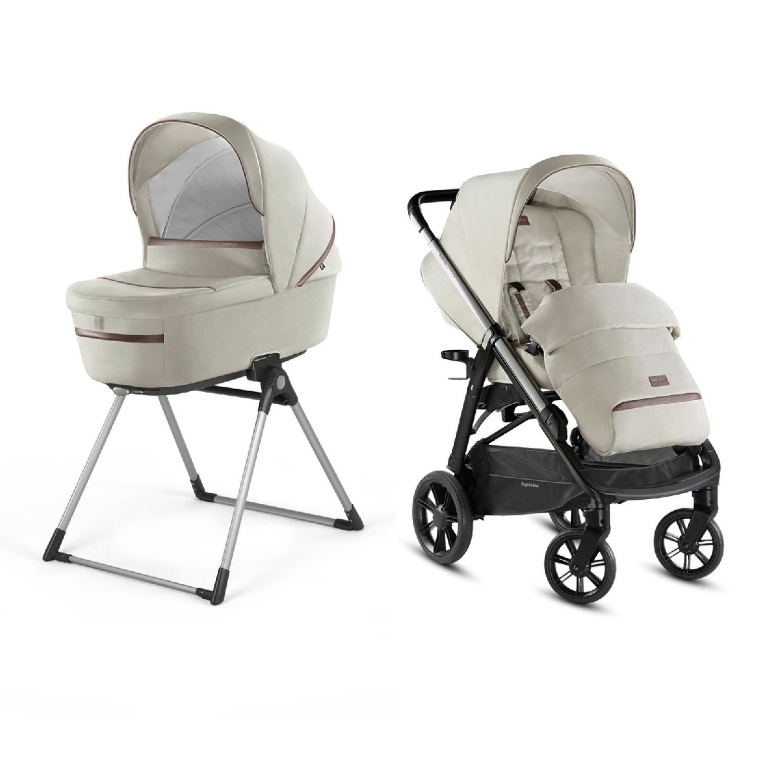 Коляска 2в1 Inglesina Aptica System Duo Cashmere Beige - фото 12