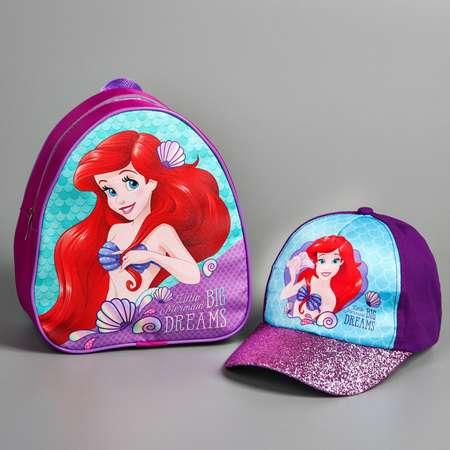 Набор Disney рюкзак с кепкой Русалочка Принцессы