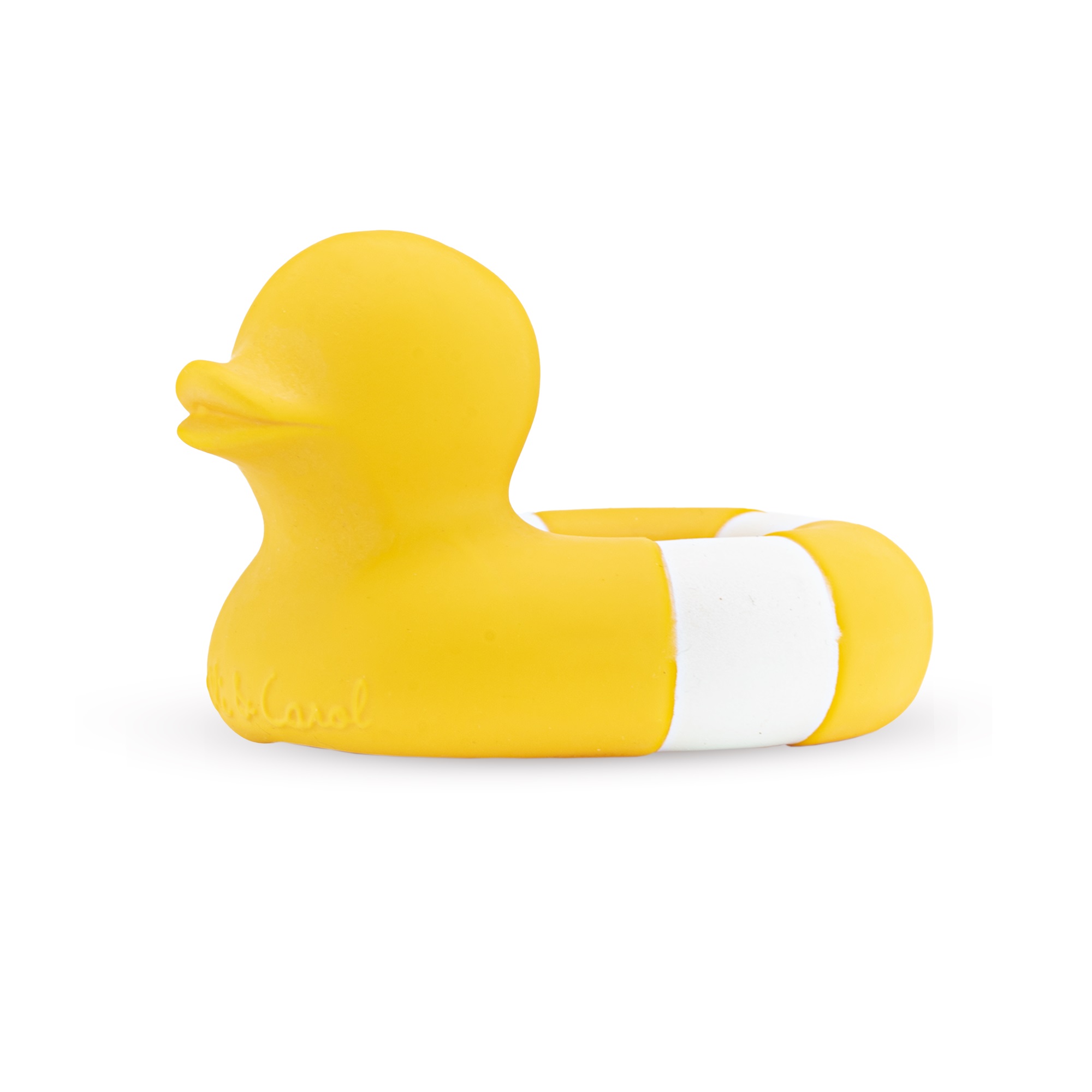 Прорезыватель грызунок OLI and CAROL Floatie Duck Yellow из натурального каучука - фото 1