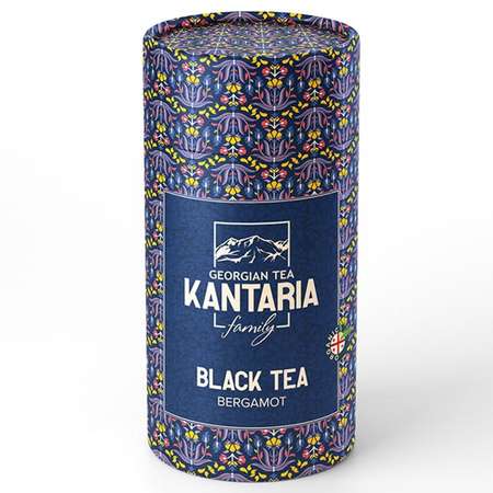 Черный крупнолистовой чай KANTARIA в тубе с бергамотом