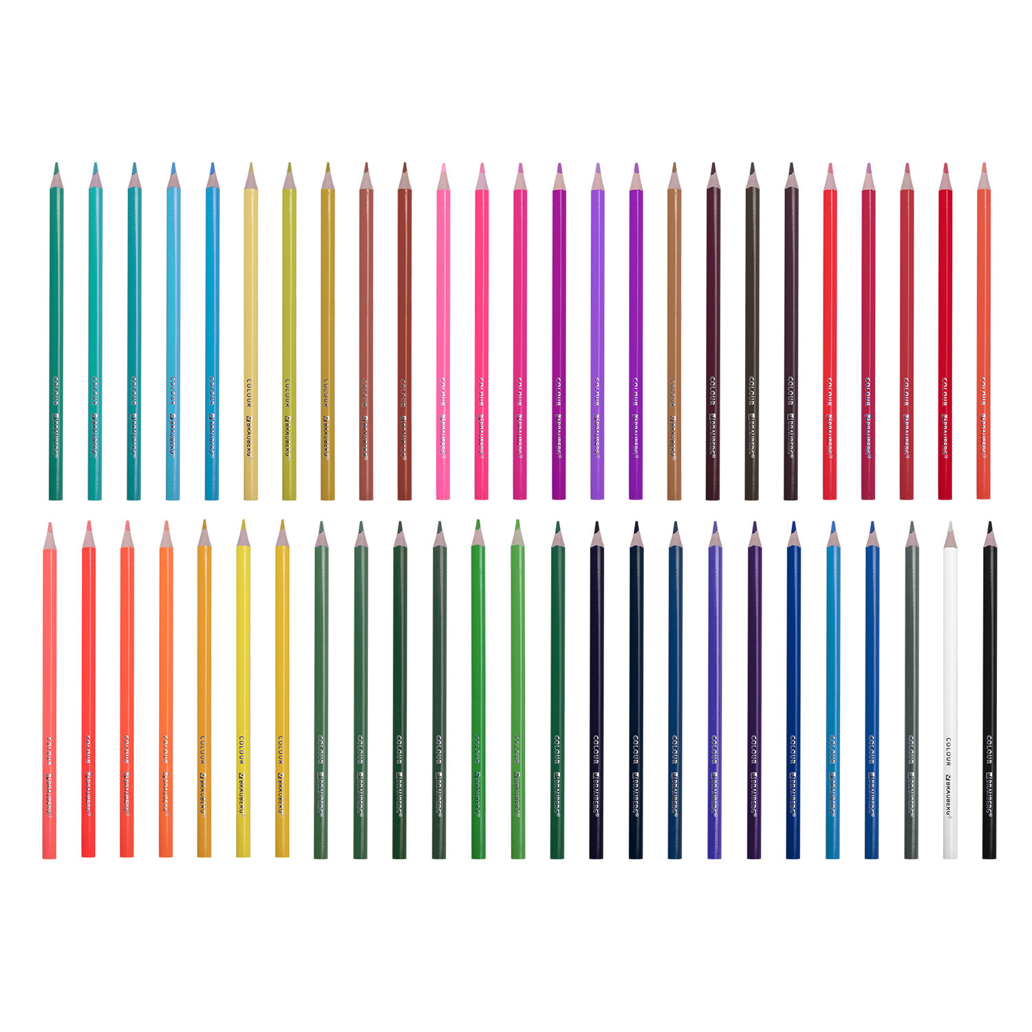 Карандаши цветные Brauberg художественные для рисования 50 цветов трехгранные - фото 8